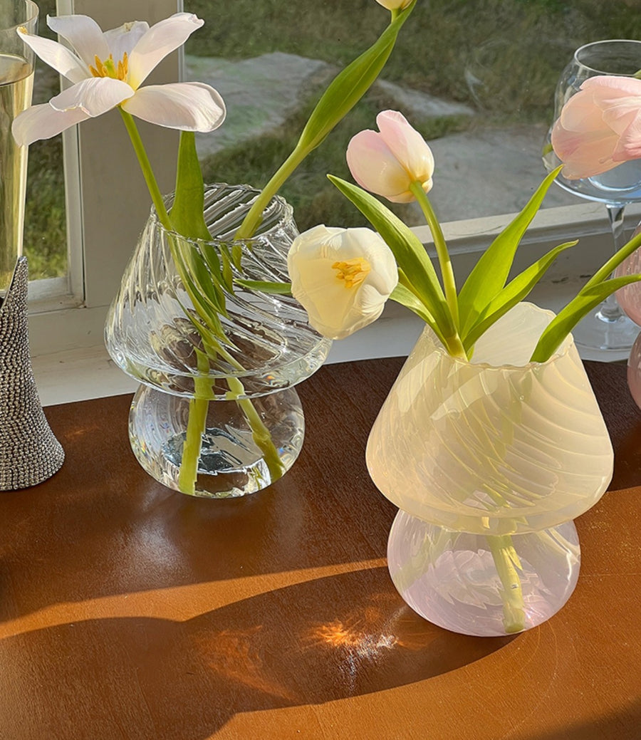 Glass Mushroom Table Vase