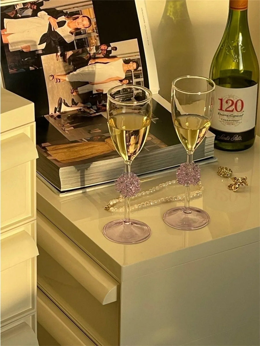 Hydrangea Sparkle Champagne Glass