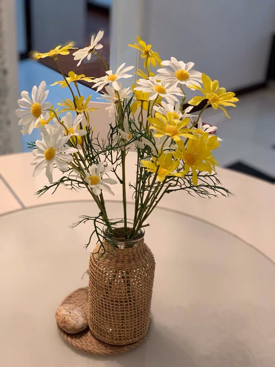 Straw Flower Vase