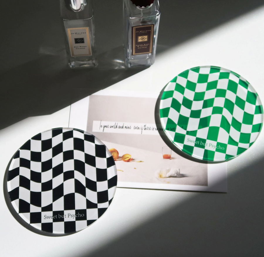 Checkered Acrylic Coaster