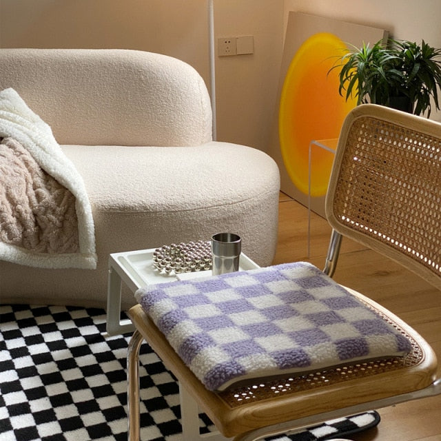Checkerboard Fleece Cushion