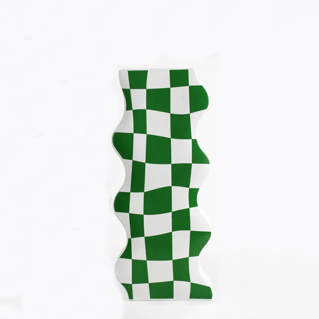 Checkerboard Ceramic Vase