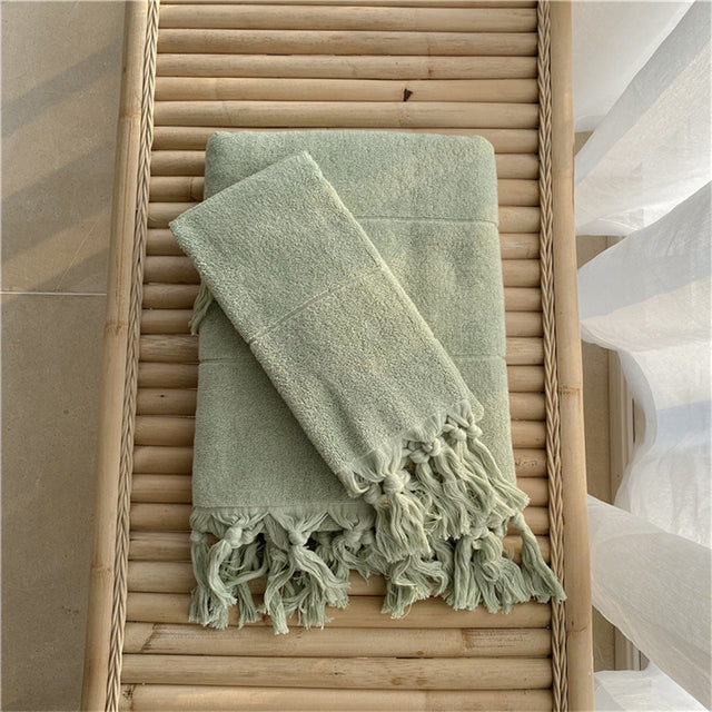Hand Knotted Tassel Towel