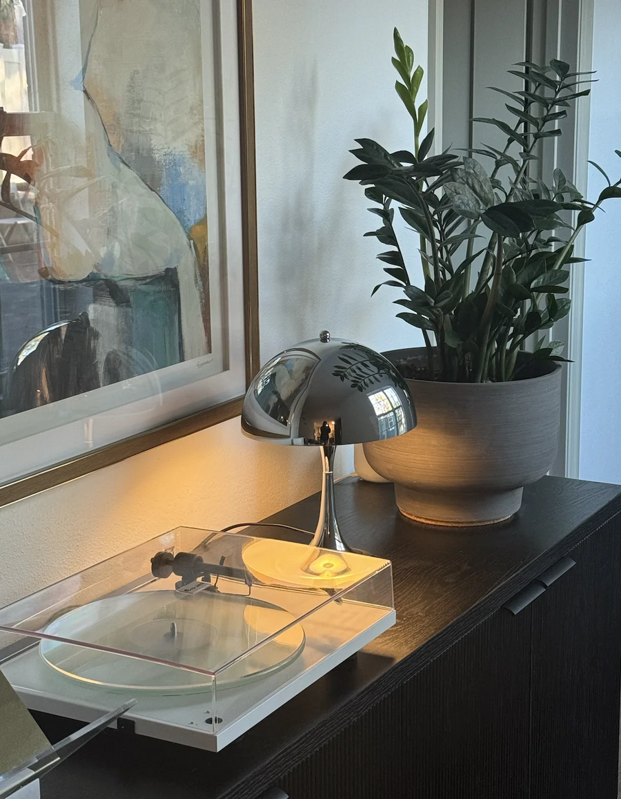 Chrome Metal Table Lamp