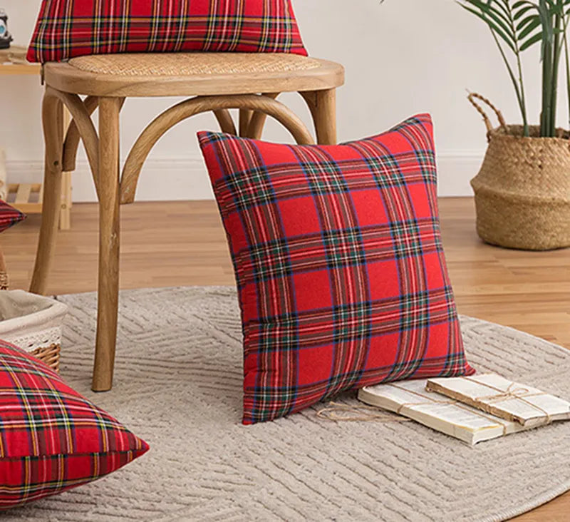 Holiday Plaid Pillow Covers