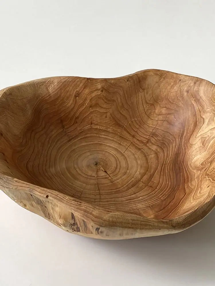 Natural Wood Irregular Fruit Bowl