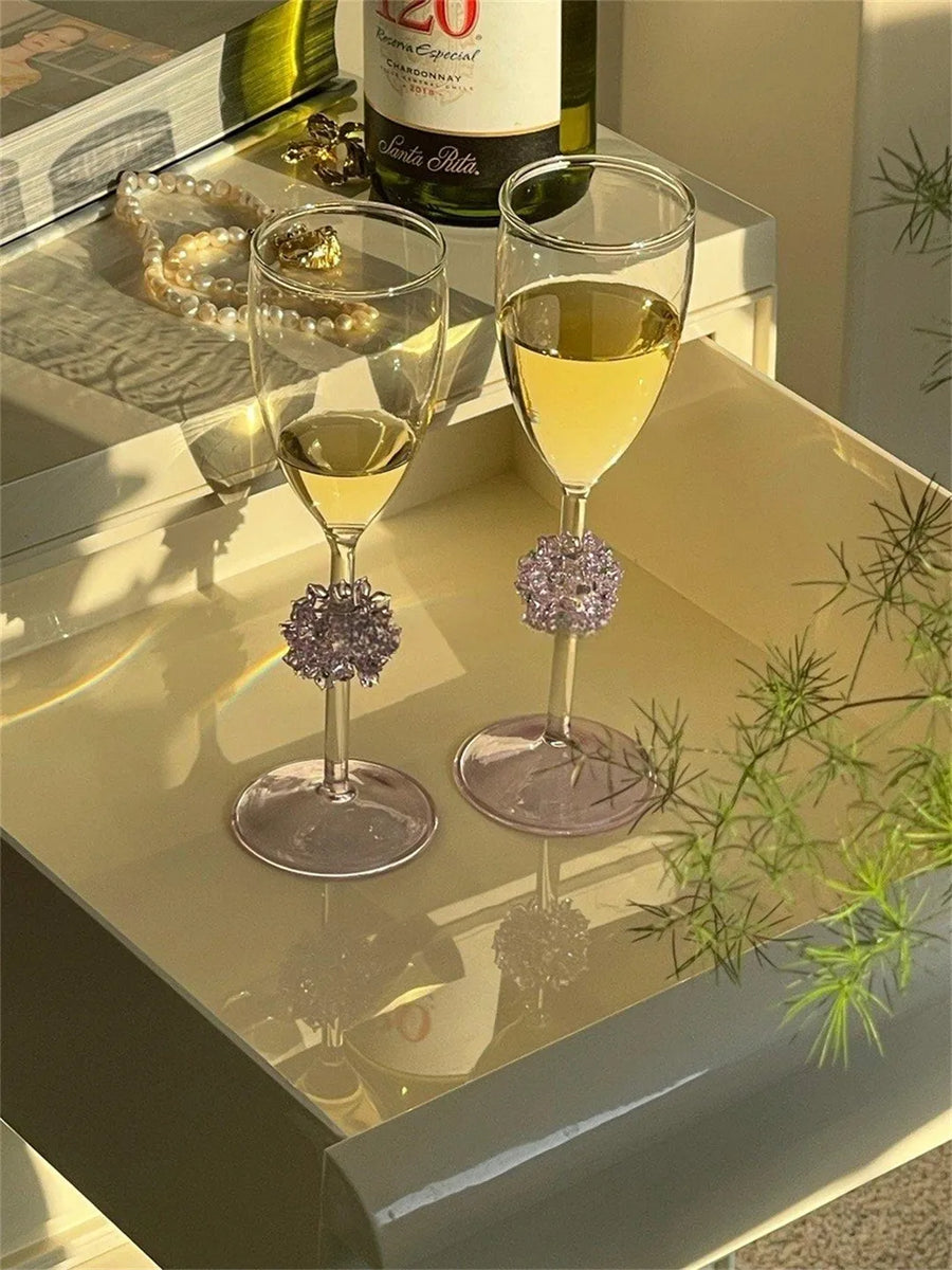 Hydrangea Sparkle Champagne Glass