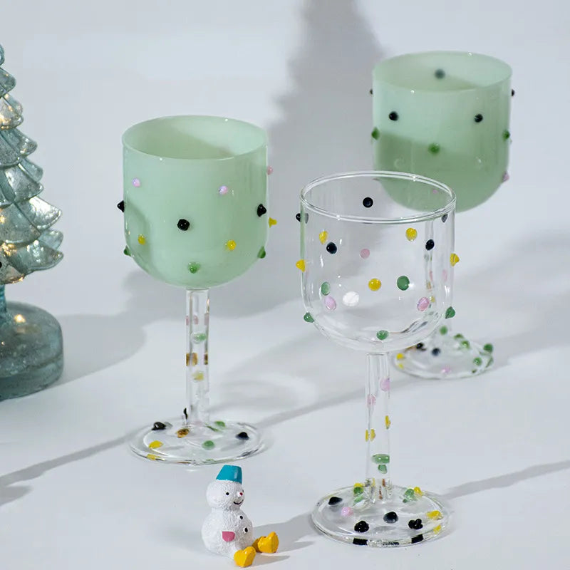 Colorful Candy Dots Wine Glass