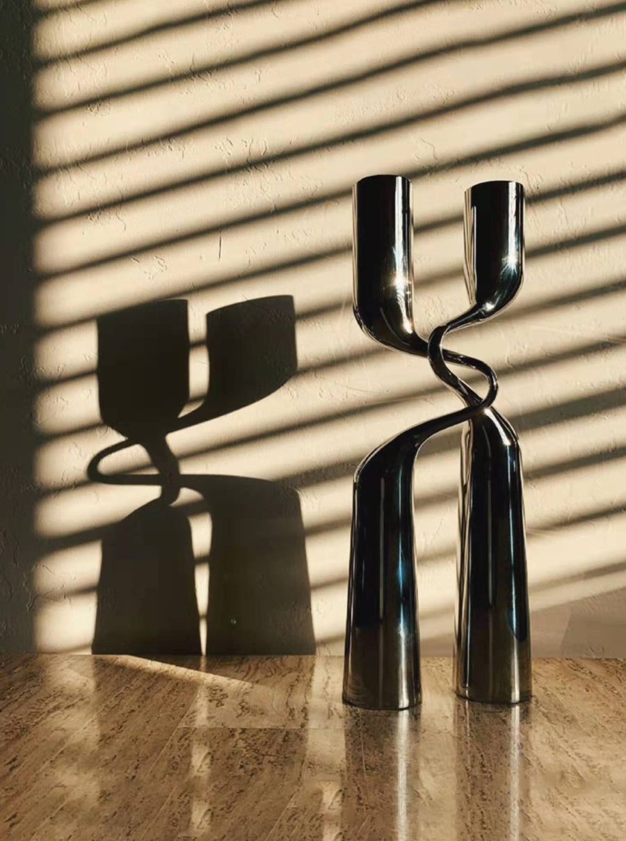 Stainless Steel H-Shaped Candle Holder