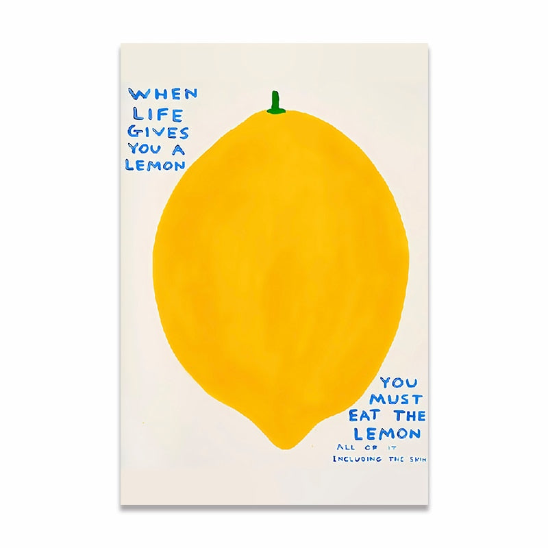 Lemon / Blue Chair Canvas Print
