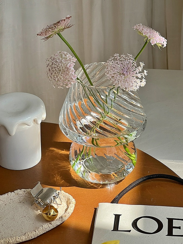 Glass Mushroom Table Vase