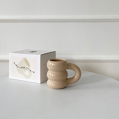 Bubble Roll Ceramic Coffee Mug