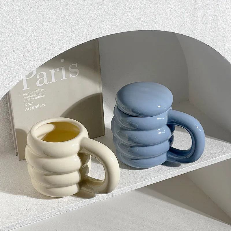 Ceramic Bubble Mug With Lid