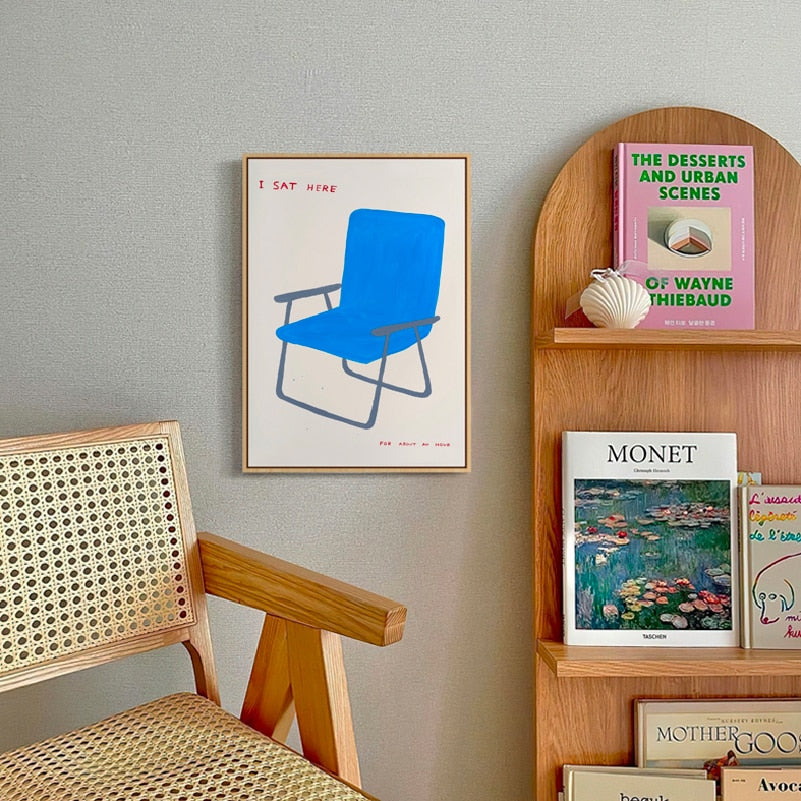 Lemon / Blue Chair Canvas Print