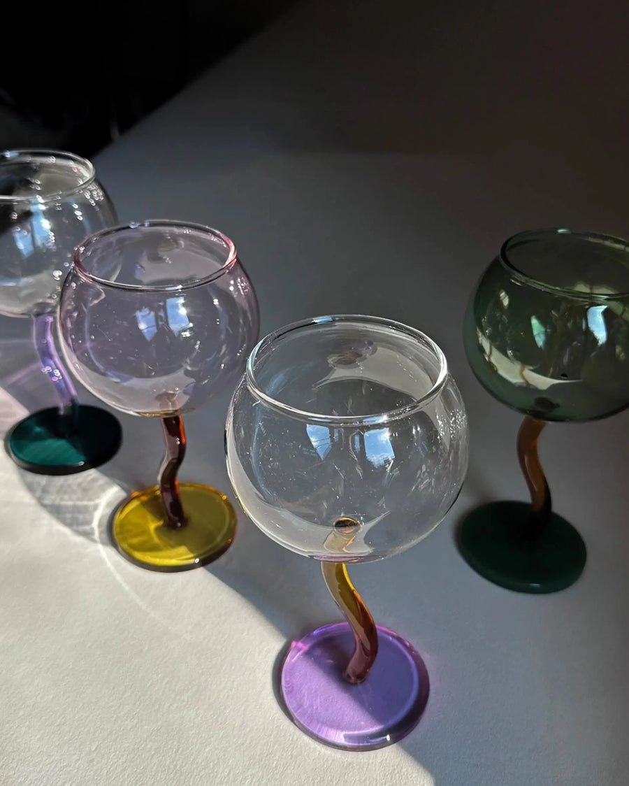 Colorful Stem Wine Glass