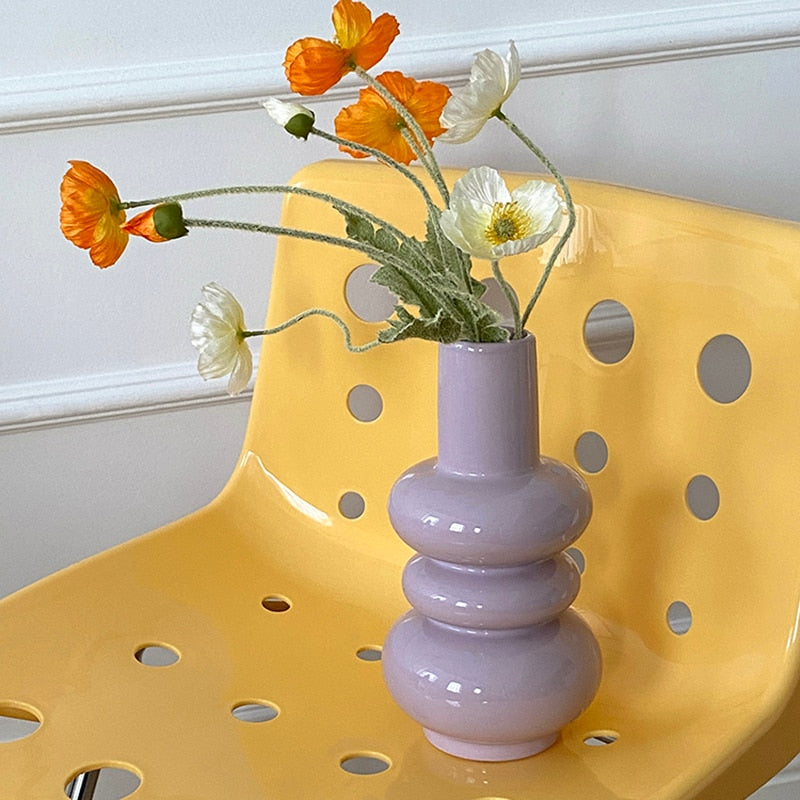 Purple Haze Ceramic Flower Vase