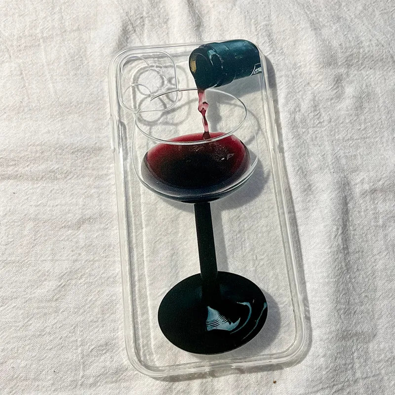 Wine Glass Transparent Phone Case