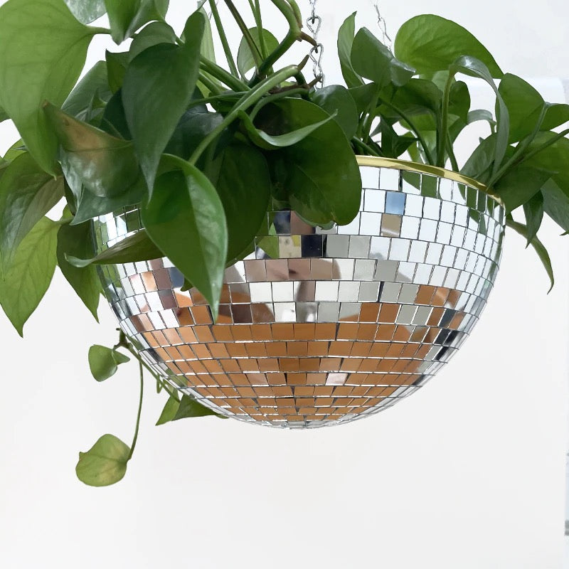 disco ball planter hanging Disco Ball Hanging Planter 25CM