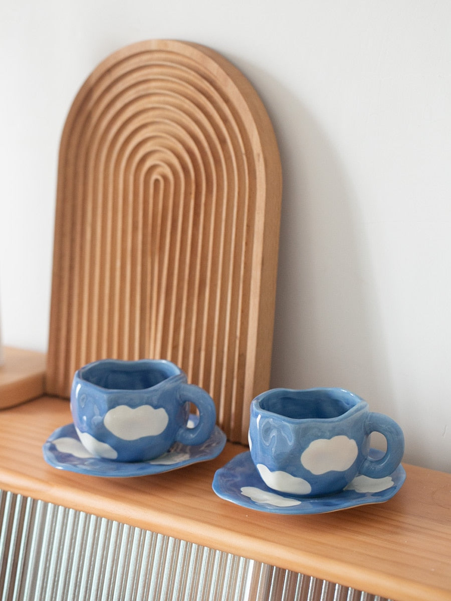 Clouds Coffee Cup With Saucer