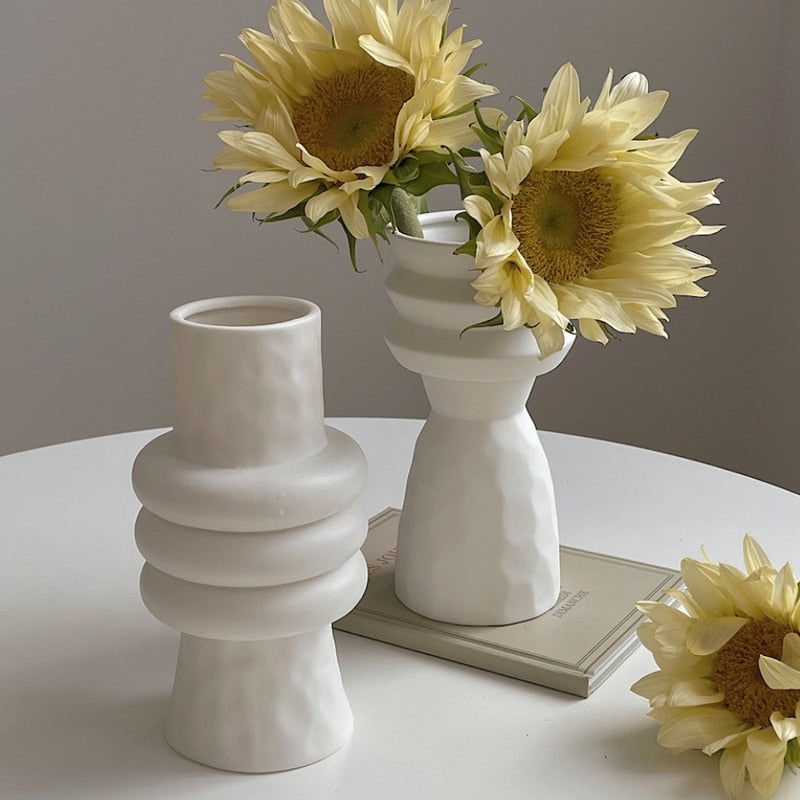 Matte White Ceramic Vase