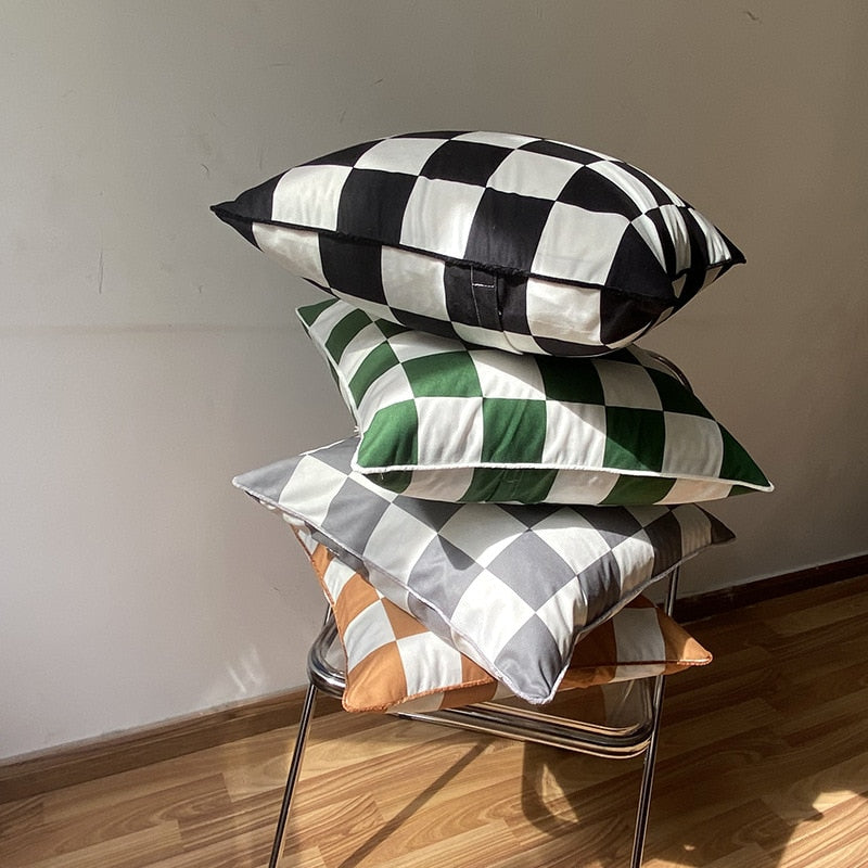 Matte Checkerboard Pillow Cover