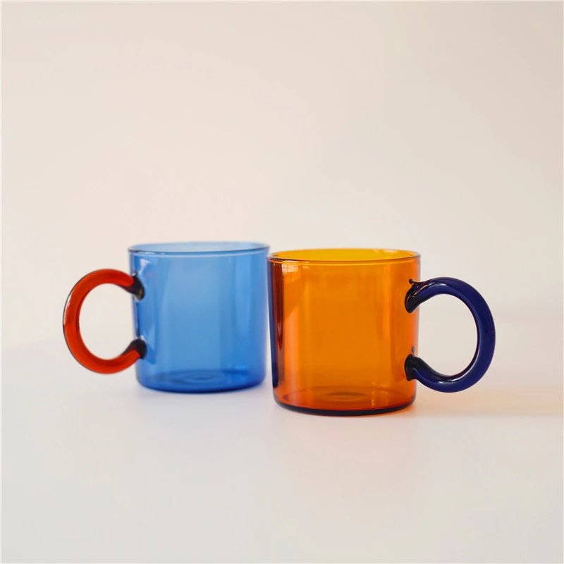 Colored Glass Coffee Cup
