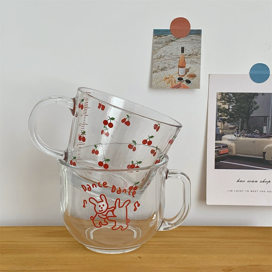 Cherry Glass Measuring Cup