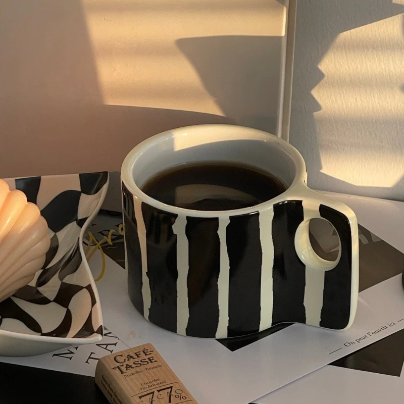 Retro Stripe Ceramic Mug