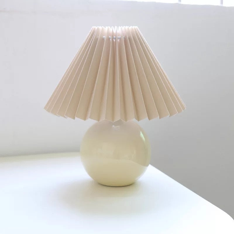 Pleated Ceramic Table Lamp