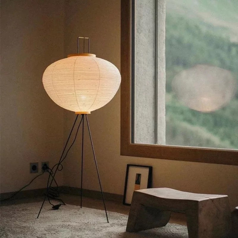 Retro Rice Paper Floor Lamp