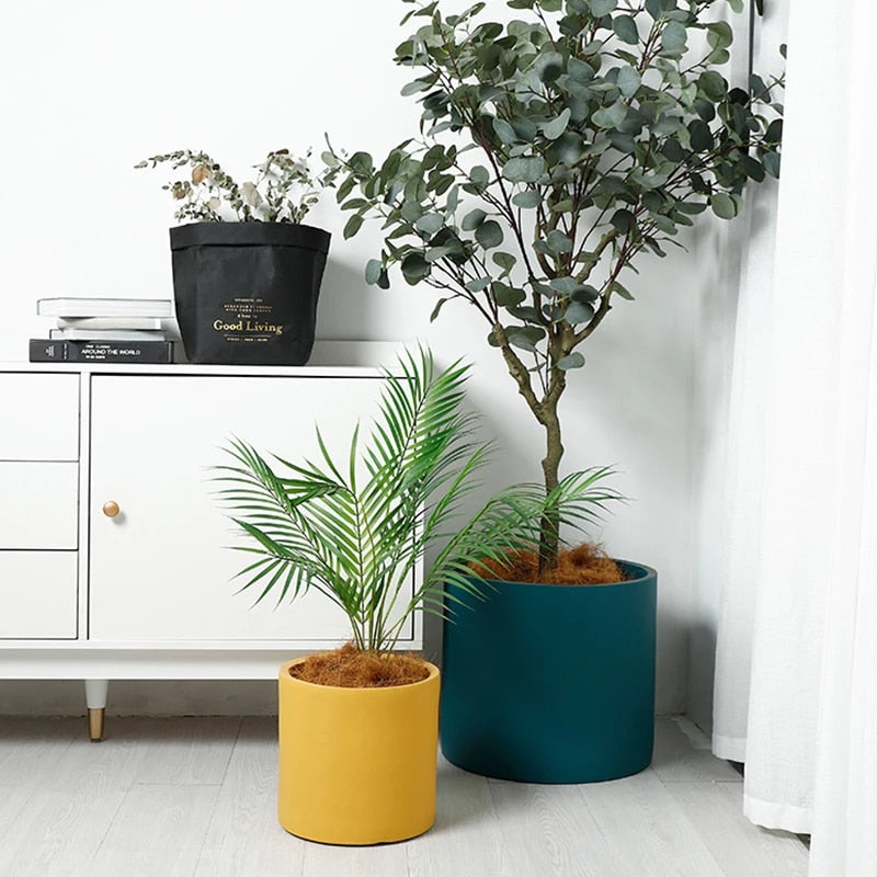 large colourful indoor plant pots Industrial Style Ceramic Planter