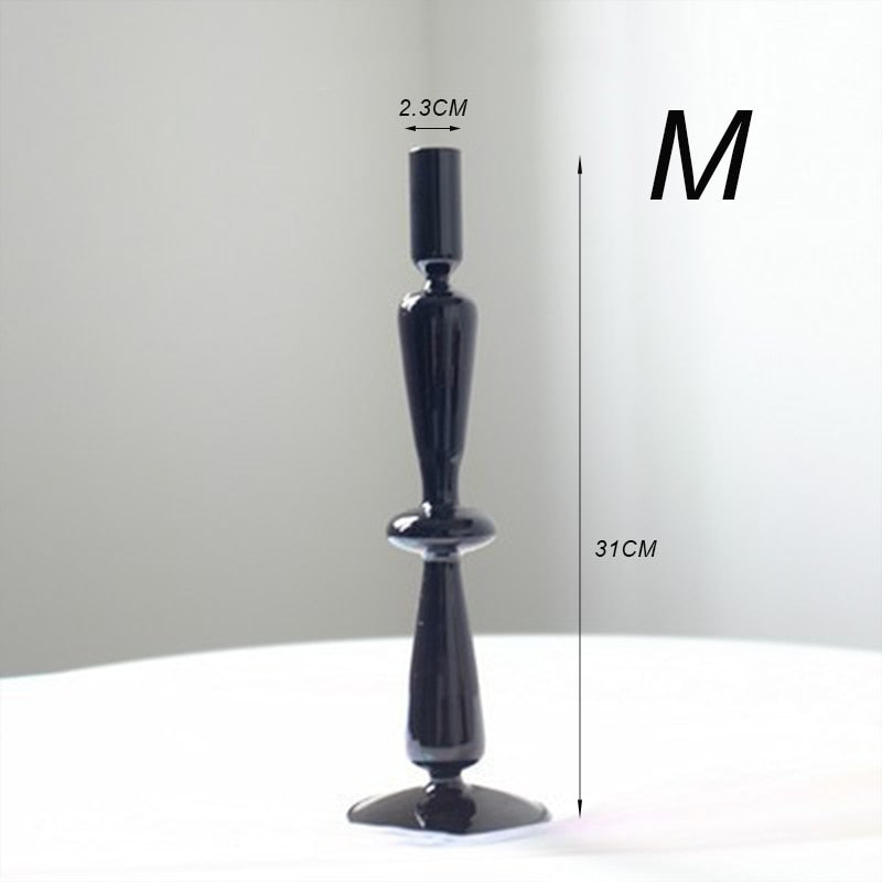 Black Sculptural Glass Vase
