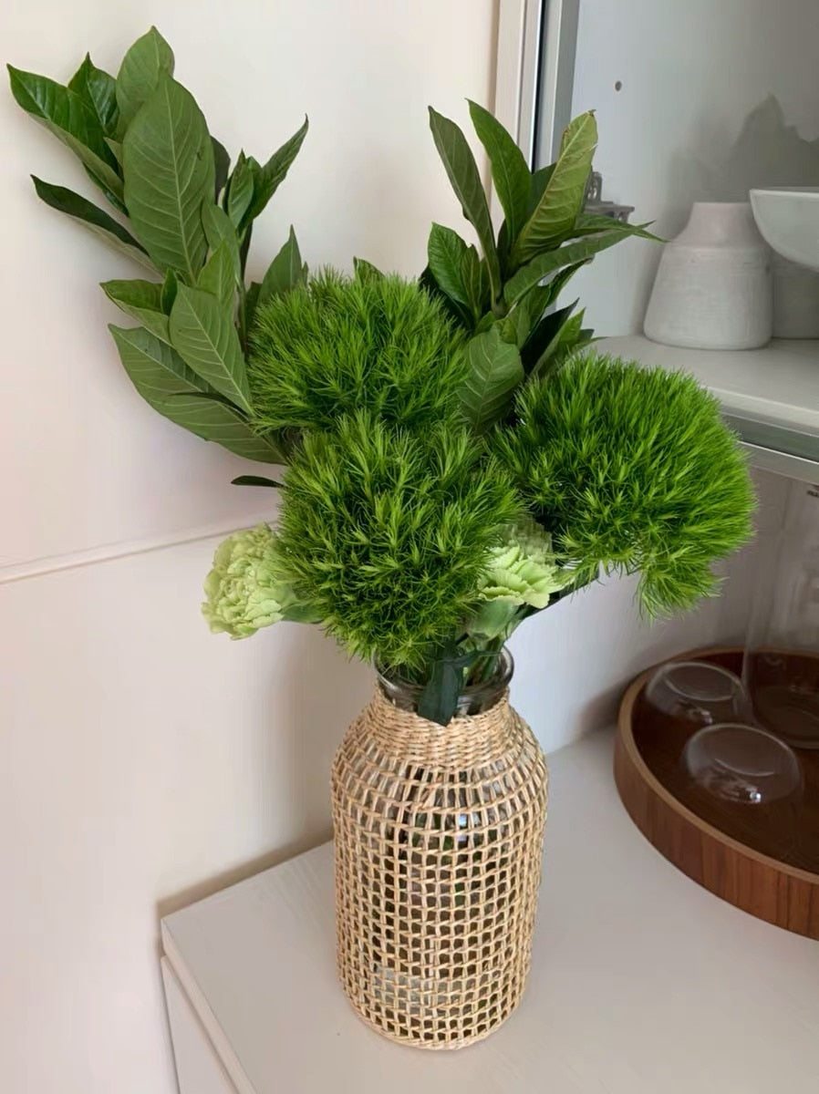 Straw Flower Vase