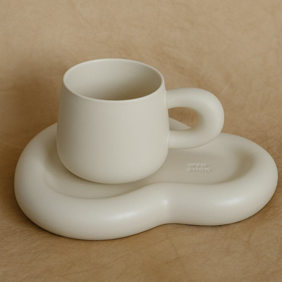 Cloud Coffee Mug and Saucer