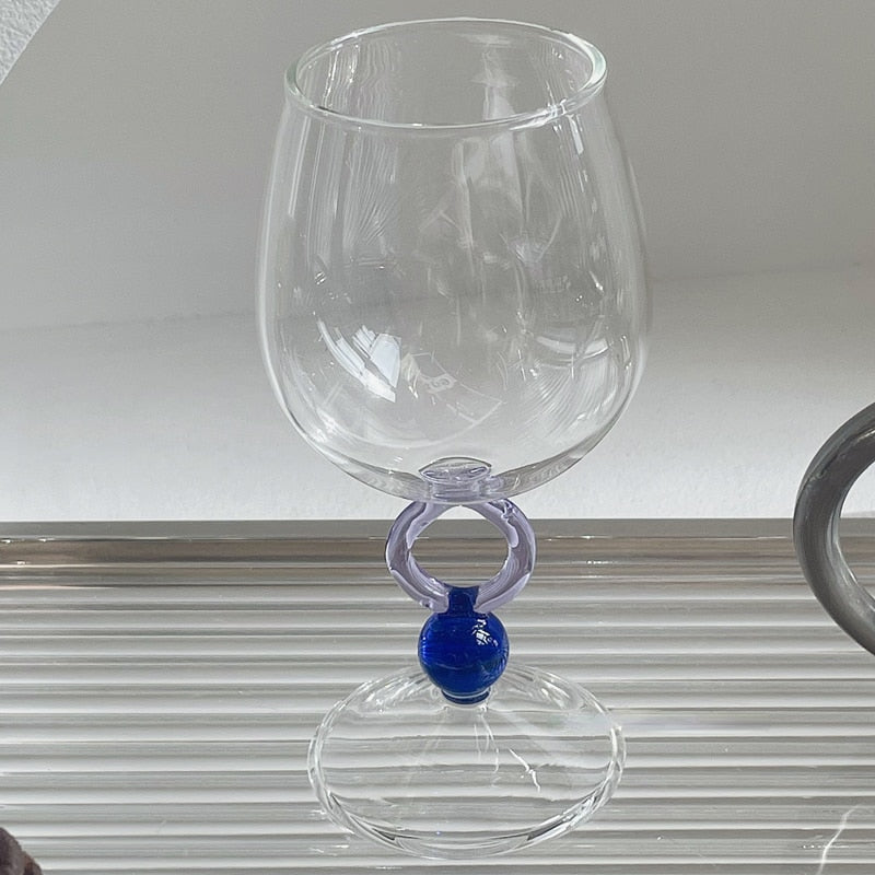 Bead Ring Wine Glass