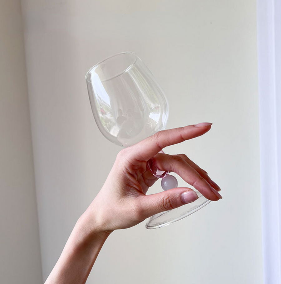 Bead Ring Wine Glass