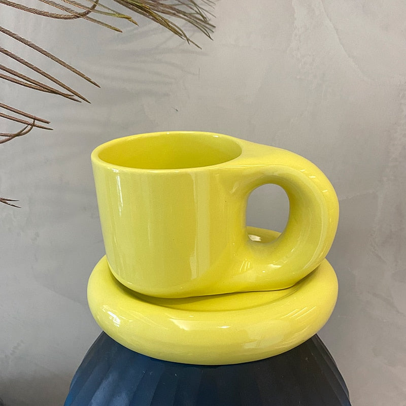 Bubble Ceramic Mug - Spring Colors