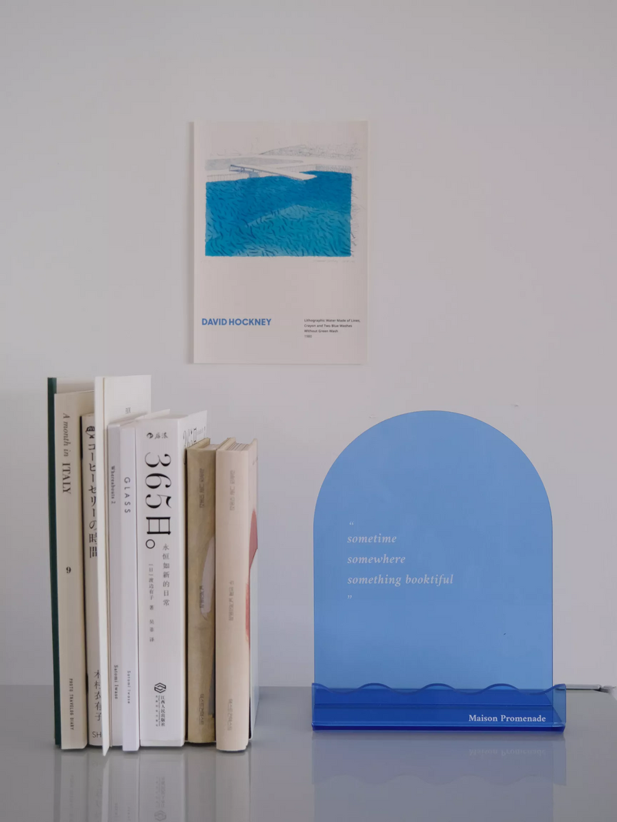 Blue Acrylic Book Shelf