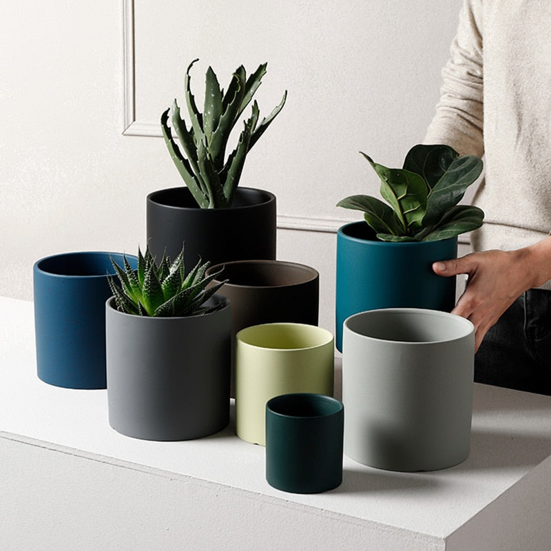 industrial indoor planter Industrial Style Ceramic Planter