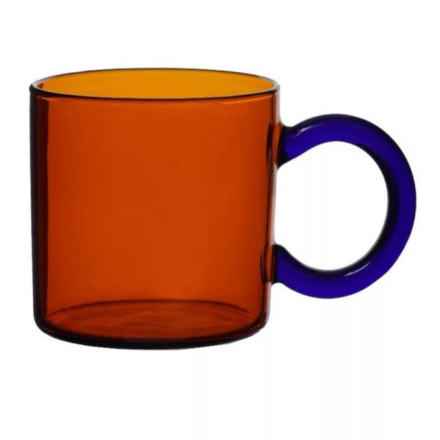 Colored Glass Coffee Cup