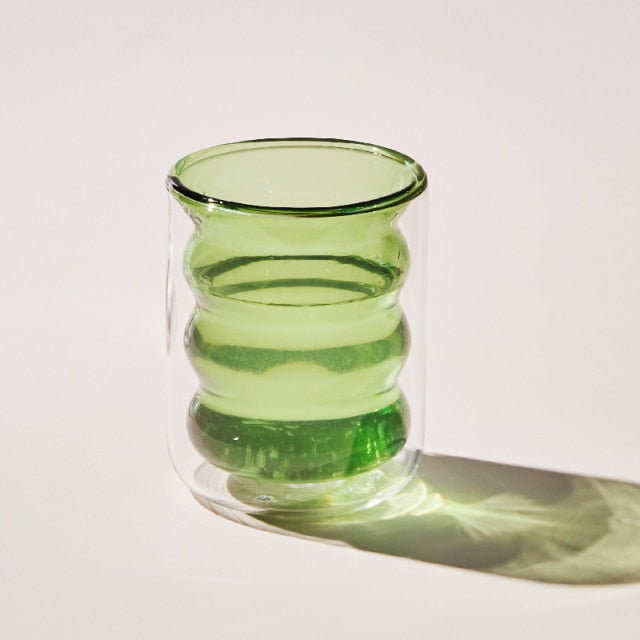 Double Layer Bubble Glass Cup