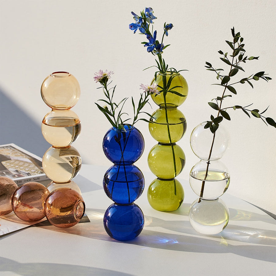 Abstract Bubble Glass Vases