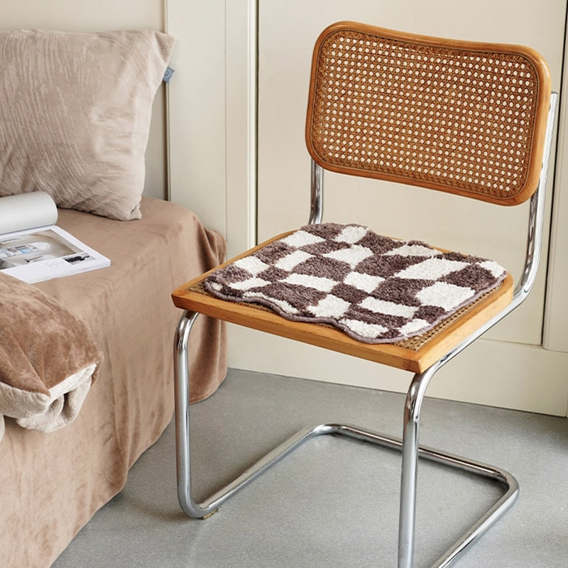 Wavy Checkerboard Seat Cushion