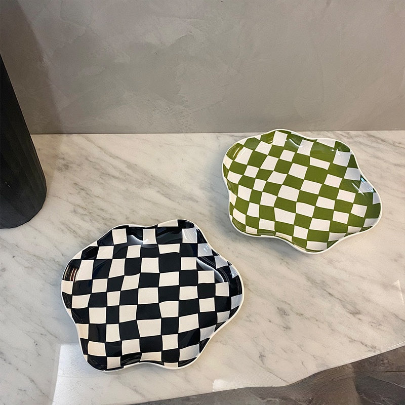 Checkerboard Ceramic Tray